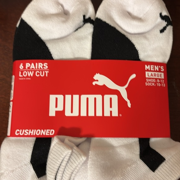 Puma 6 Pairs Low Cut Cushioned Socks Sz 8-12 - Picture 2 of 5